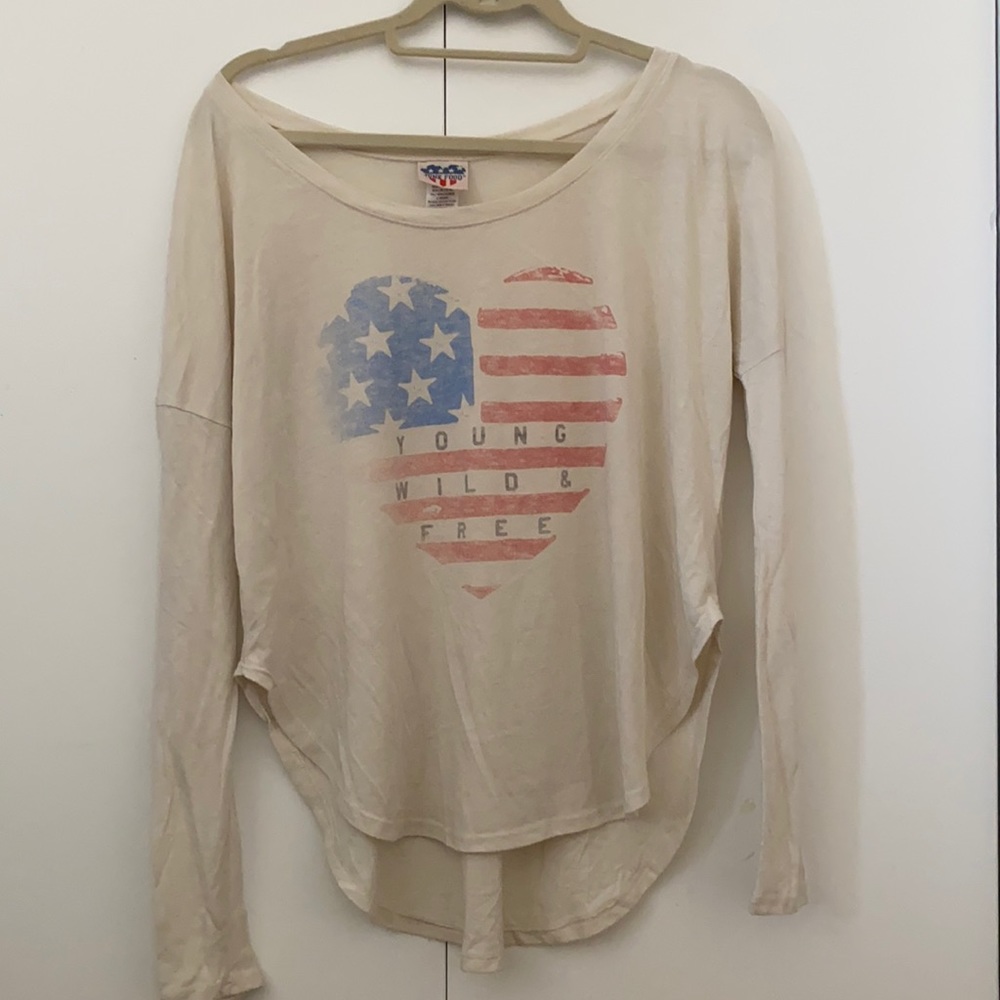 Junkfood Young Wild & Free Flag Long Sleeve S